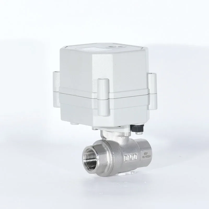 2 Way DN10 3/8 DN15 1/2 Electric Motorized ball Valve Stainless Steel 0-10V 4-20mA Proportional Flow Control Valve