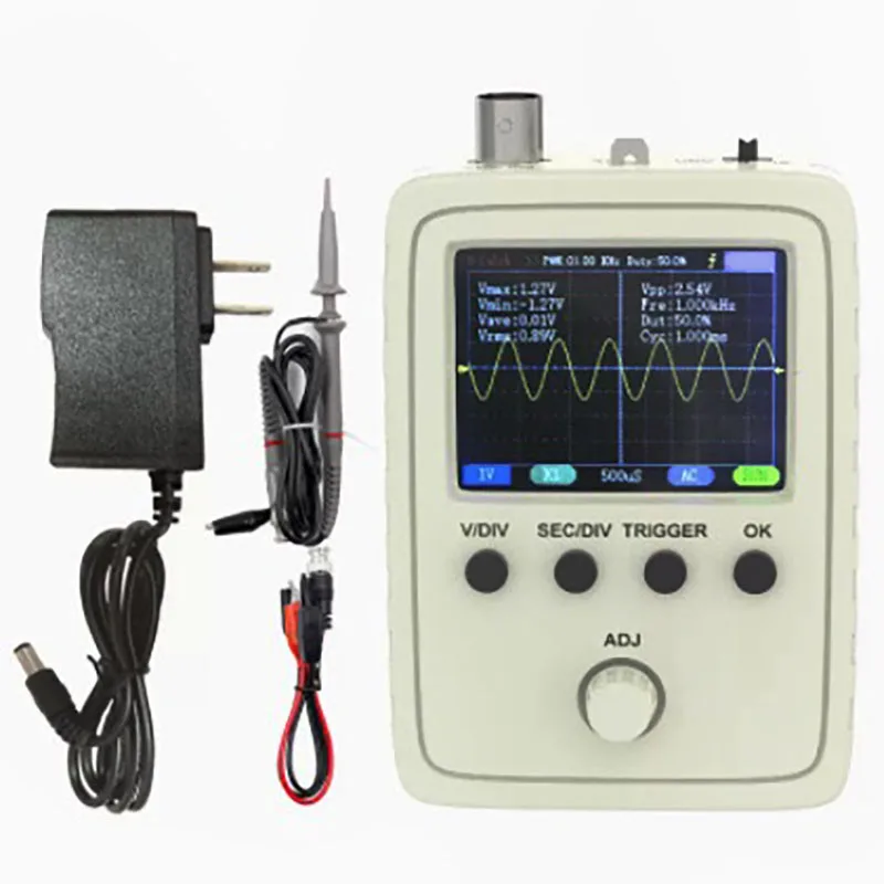 Oscilloscope Kit DSO138 Upgraded Version DSO150 Electronic Training Teaching DIY Set With Probe Power Supply
