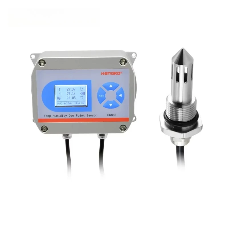 

95% R H 98% R H environmental, long life, stable, humidity and temperature sensor, transmitter RS485 0-10V 0-5V 4-20mA
