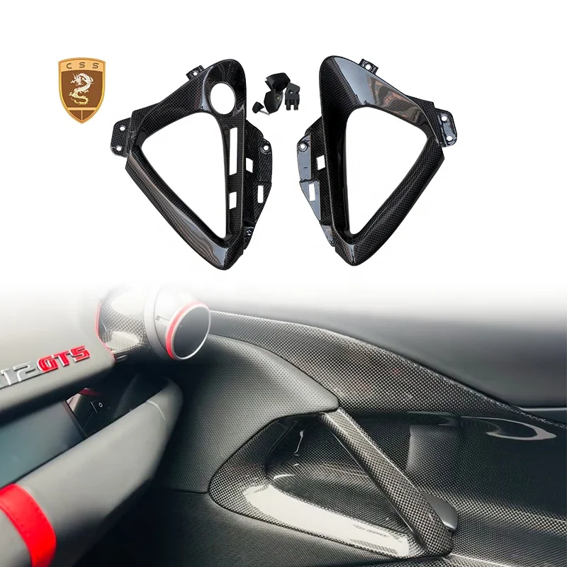 

Auto Parts Dry Carbon Fiber Inner Car Door Handle for Ferrari 812