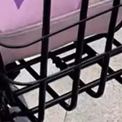 

1 Pcs Widened Thickened War Horse Style Metal Electric Bike Basket Heavy Duty Cargo Bicycle Accessory