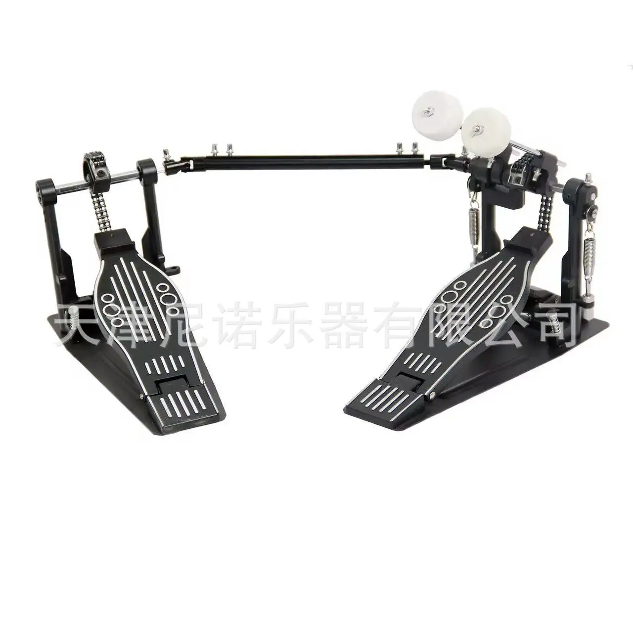 Professional Drum Double Kick Pedal, Dual Chain Design, Iron Base, Double Beaters for Adult Drum Kit Replacement Parts