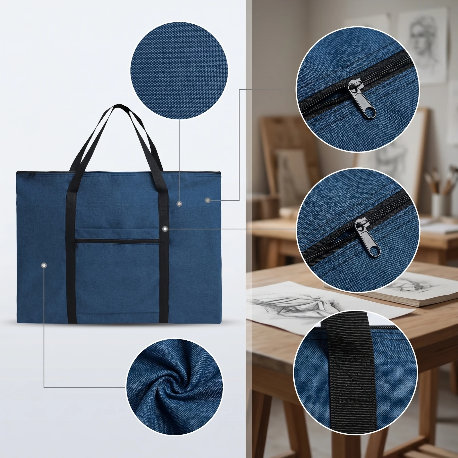art-board-bag-soft-sided-portfolio-bag-with-shoulder-strap-art-portfolio-case-zippered-tote-crossbody-for-sketchers-travel