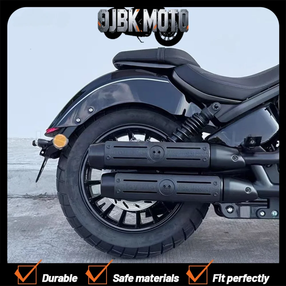

For Benda Dark Flag 950, modified exhaust tail section heat shield cover with snake-bone design for high-temperature insulation