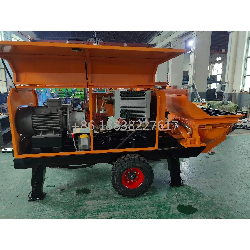 Construction and Building Machinery Small Mini Diesel Pump Cement Concrete Mixer Pump for Sale Electric Provided Pump Truck 3200 view 3