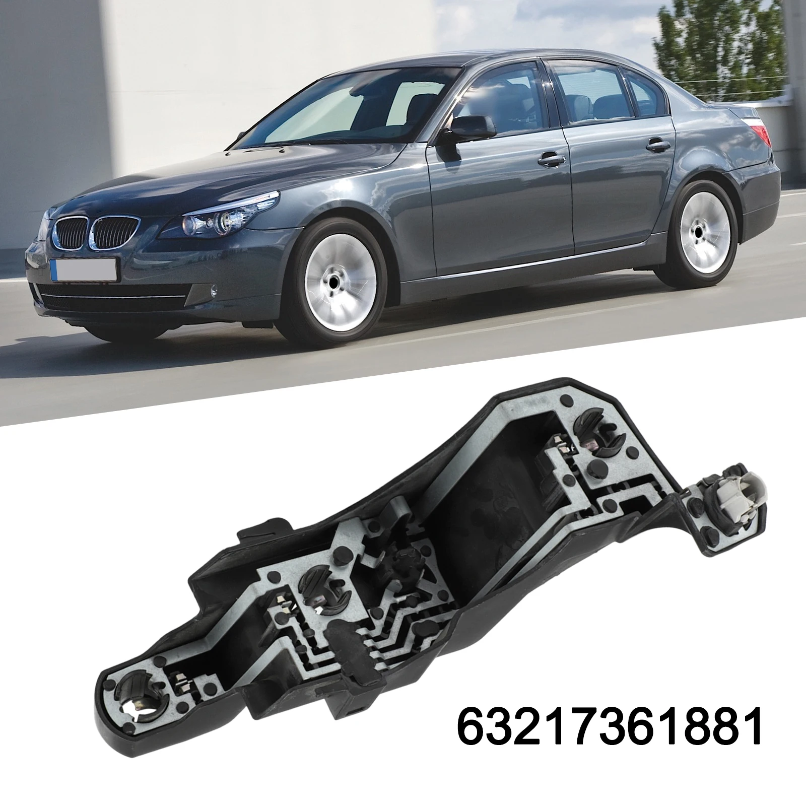 Enhanced Durability Black ABS Rear Left Light Socket Panel Fits For BMW For E60 LCI Models Year Range 2007 2010