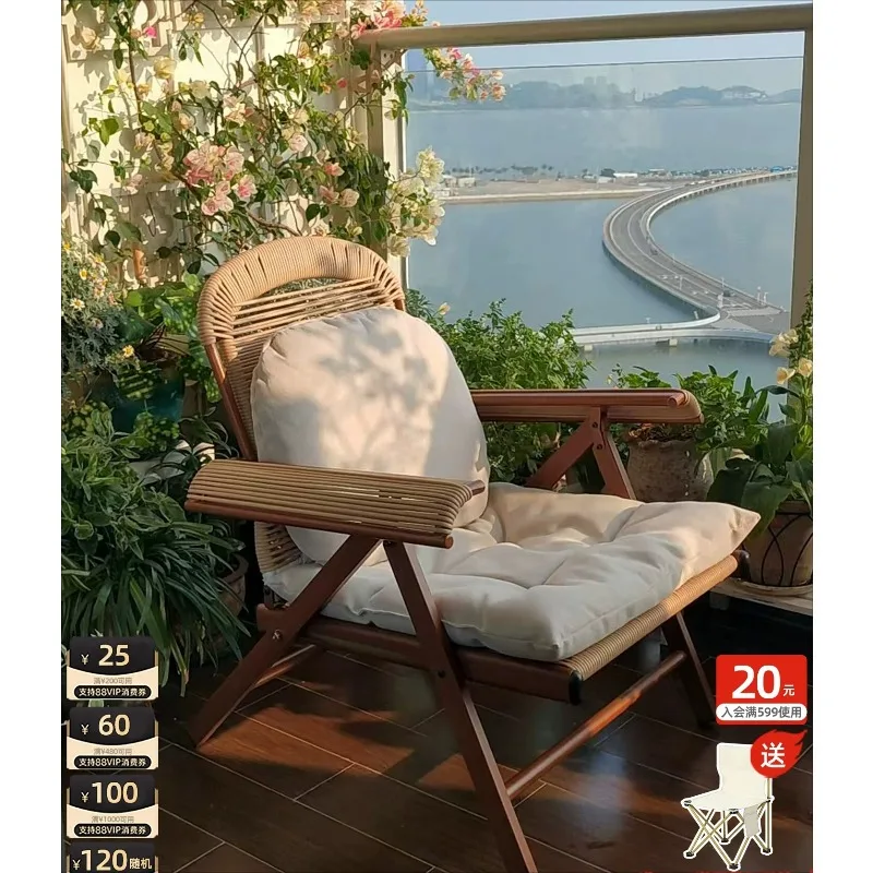 outdoor deckbalcony folding rattan back , courtyard open-air garden leisure table and