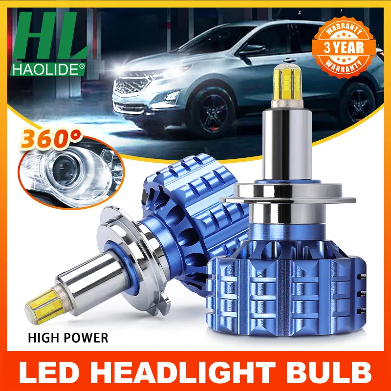 

HAOLIDE H1 H7 LED Headlight Turbo Bulbs 12000LM Led Headlight Bulbs For Car H11 H3 HB3 HB4 9006 9005 Led Light Auto Fog Lamp 12V