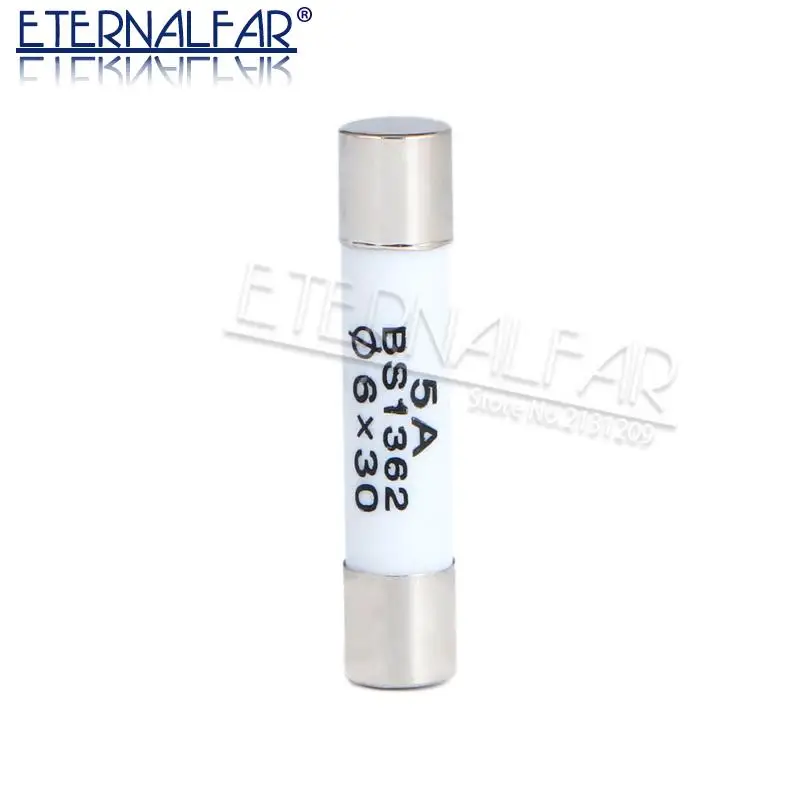 BS1362 High Pressure smelt To break Ceramics Fuse RO58 6x30mm Fuse 0.5A 1A 2A 3A 4A 5A 8A 10A 13A 15A 16A 20A 25A 30A 500V 250V