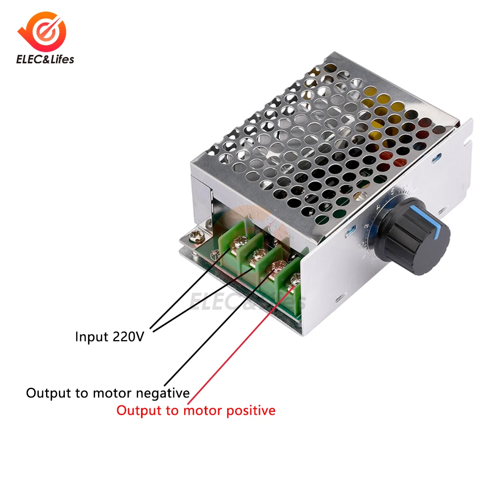 AC 220V to DC 10-210V 20A 500W SCR PWM Motor Speed Controller Governor Voltage Regulator Speed Control Switch With Potentiometer