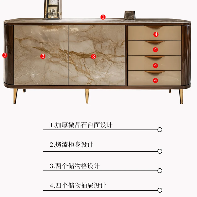 

Dining side cabinet against the wall integrated locker light luxury high-end new high-end modern home screen partition entrance