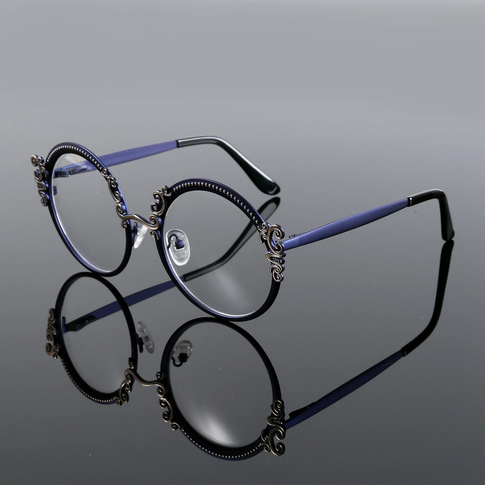 Glasses Frame Women Retro Round Eyeglasses Frames Fashion Luxury Vintage Metal Glasses Eyewear Optical Prescription