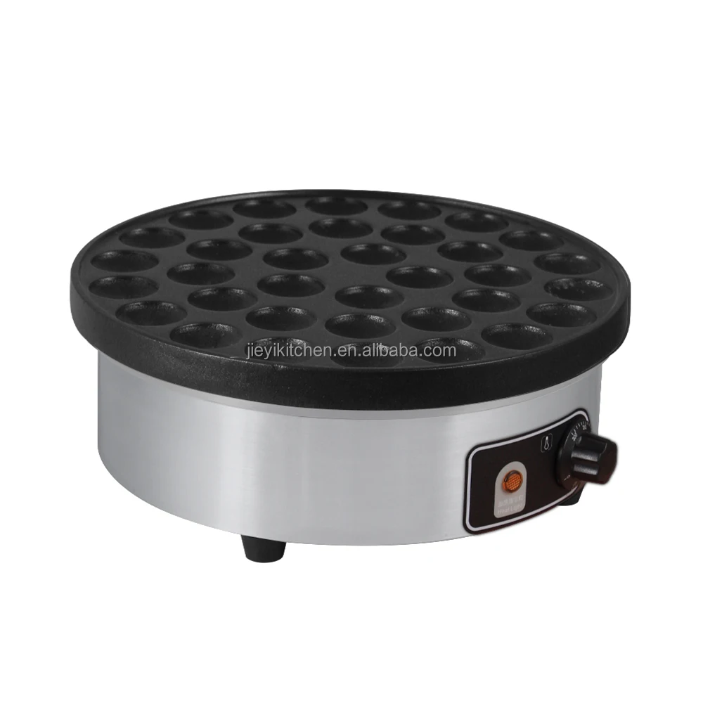 Electric Round Hole Muffin Crêpe Maker Non Stick Coating Stainless Steel Electric Poffertjes Maker Mini Pancake Maker