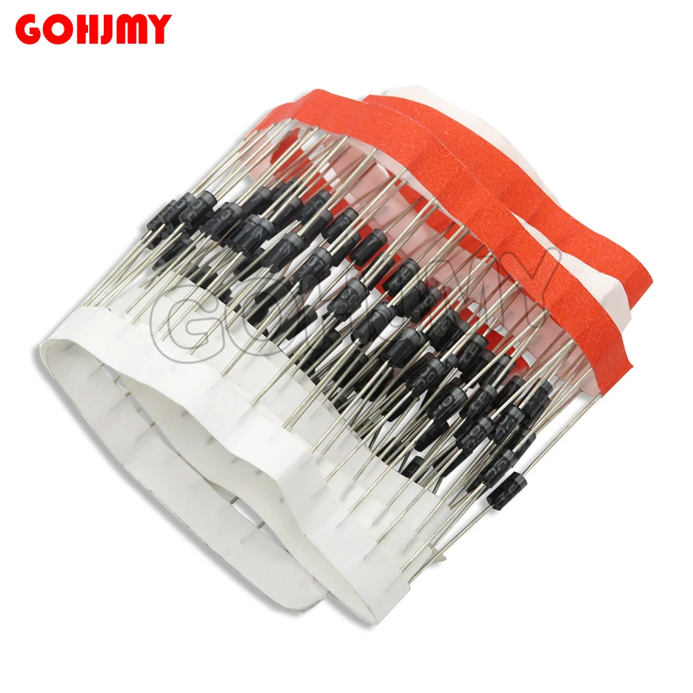 100PCS 1N4007 UF4007 1N5819 1N4001 FR107 FR157 FR207 1N4004 1N4937 HER107 RL207 1N5817 1N5399 DO-41 Rectifier Diode