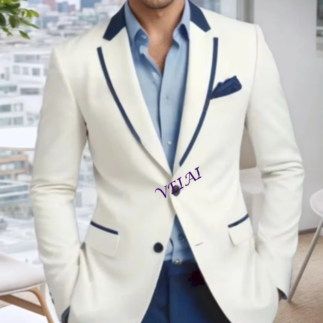 

CustomizedElegant Suits for Men Single Breasted Notch Lapel Slim Fit Male Clothing 2 Piece Jacket Pants Full Sets Costume Homme