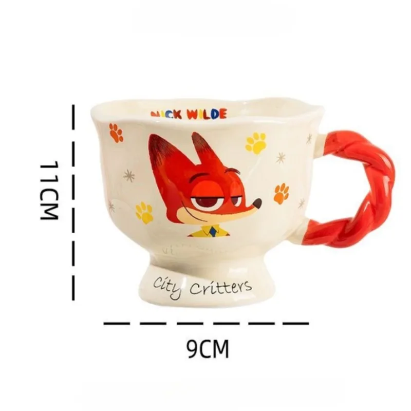 ديزني 360 مللي جوديث نيك القدح 2025 جديد أنيمي Clawharuser نمط المطبوعة اكسسوارات فنجان القهوة زوجين الكرتون كوب ماء هدية