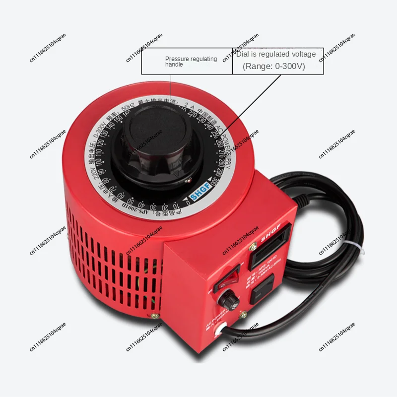 220V, 0-300V adjustable single phase regulator, carbon brush transformer, 0.5kva AC voltage regulator, 500W Y power supply