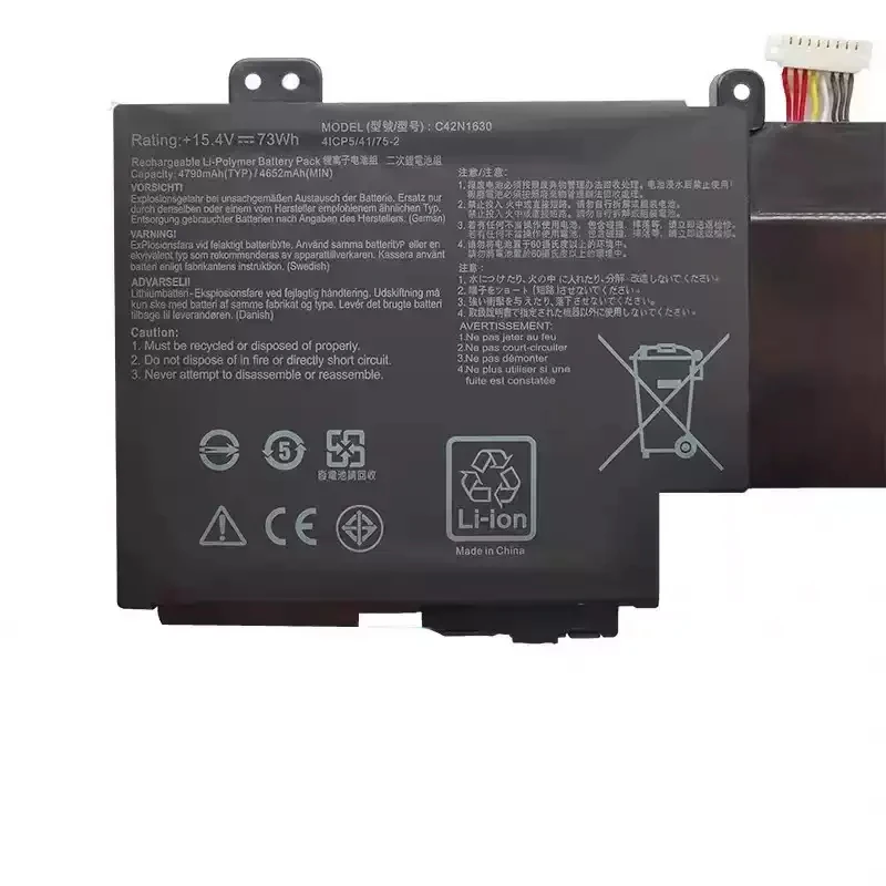 

C42N1630 C42PHCH Laptop Battery for Asus Zenbook Pro UX550 UX550V UX550VD UX550VE UX550VE-1A UX550VE-BN013T XH71 0B200-0252000