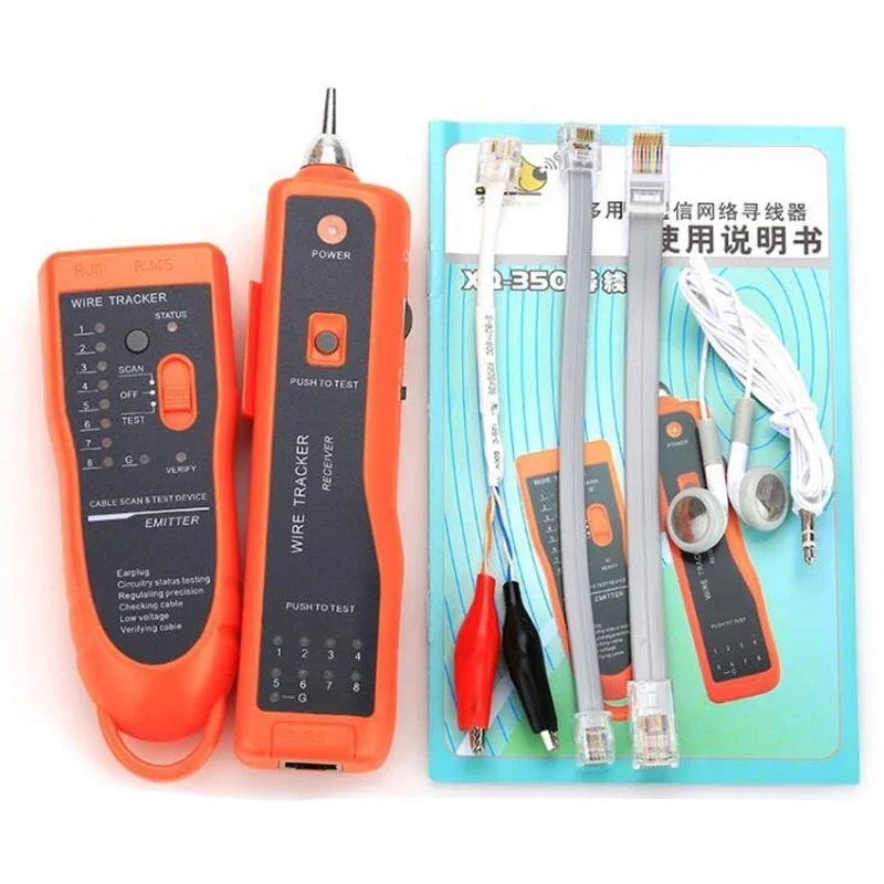 

Professional XQ-350 Ethernet LAN Network Cable Tester Telephone Wire Tracker for UTP STP Cat5 Cat6 RJ45 RJ11 Line Finder XQ350