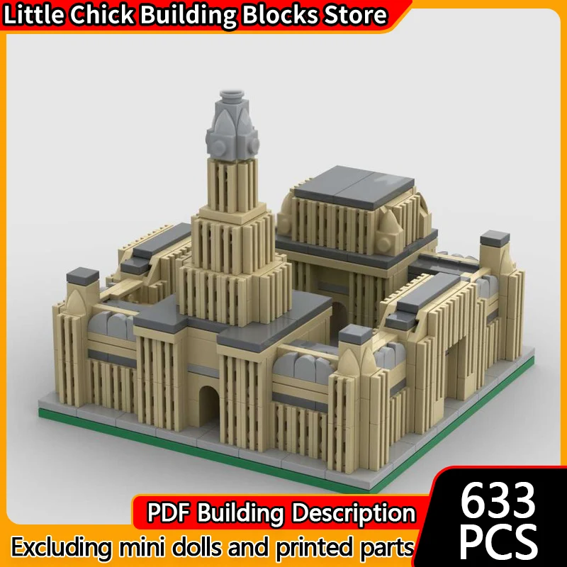 

City Street View Model MOC Building Bricks Philadelphia City Hall Modular Technology Children Holiday Gifts Assemble Toys Suit