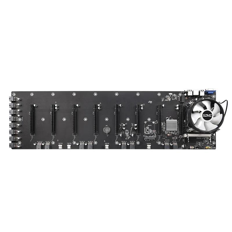 The ETH B75 multi-slot mainboard has a 65mm graphics pitch and G530CPU fan DDR3DDR3L memory