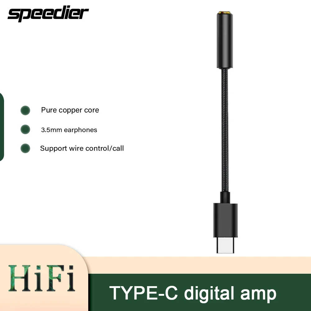 Type C Adapter Dac Digitale Decodering Type C Naar 3.5Mm Hoofdtelefoon Adapter Kabel Voor Htc U11 Google Pixel 2 moto Z Huawei Mate10pro