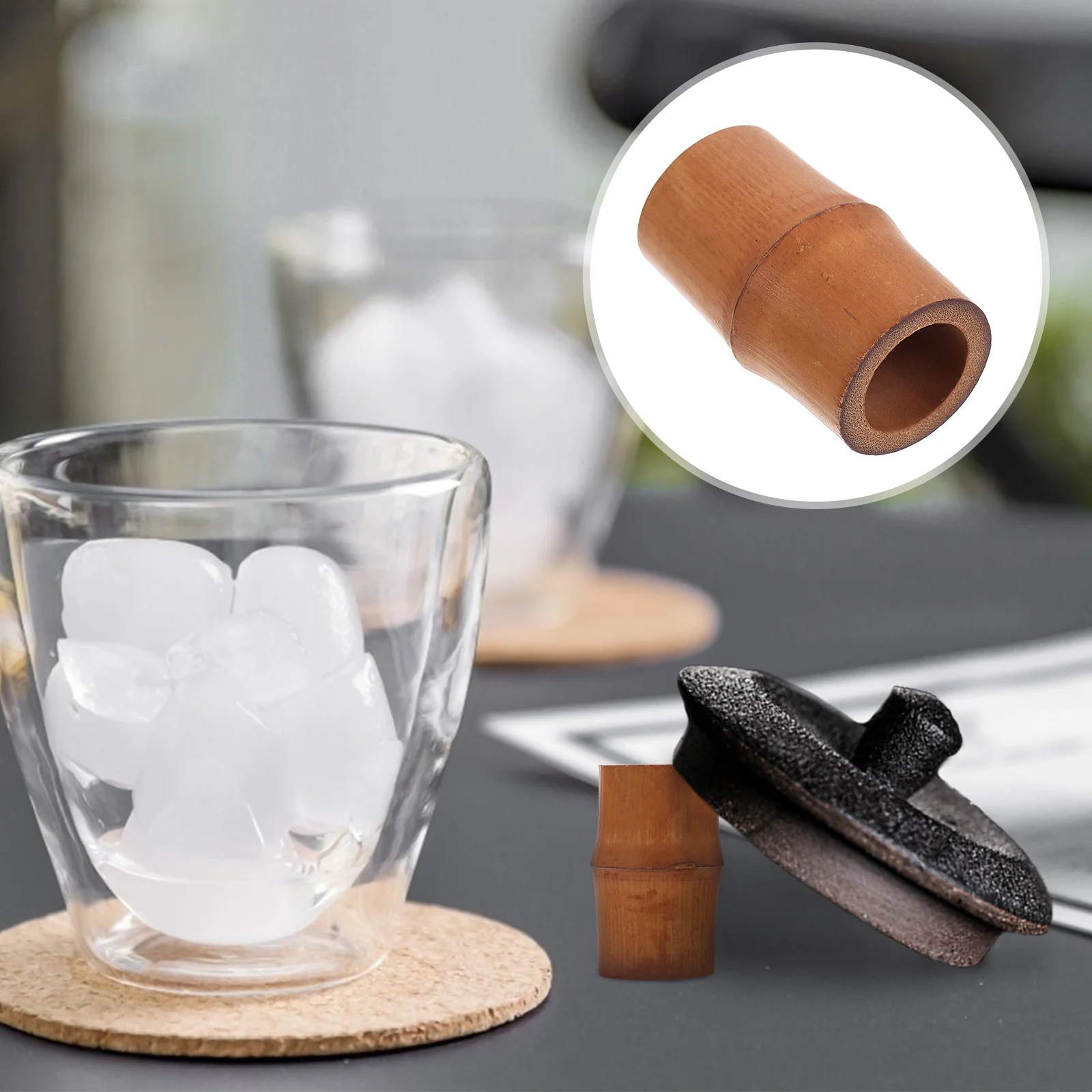 

1Pcs Bamboo Lid Rest Premium Material Practical Multi-Functional Cup Lid Stand Creative Appearance Fine Workmanship Home