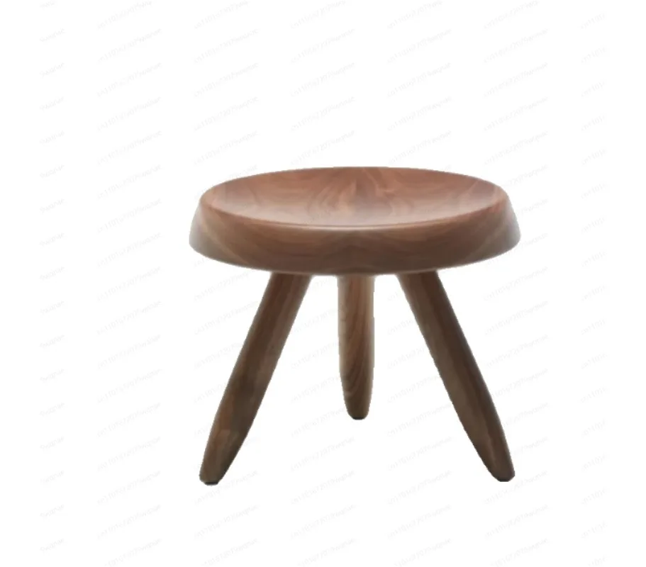 Modern Solid Wood Round Ottomans Living Room Furniture Creative  Entrance Shoe Changing Stool Bedroom Office Wooden Step Stool Z