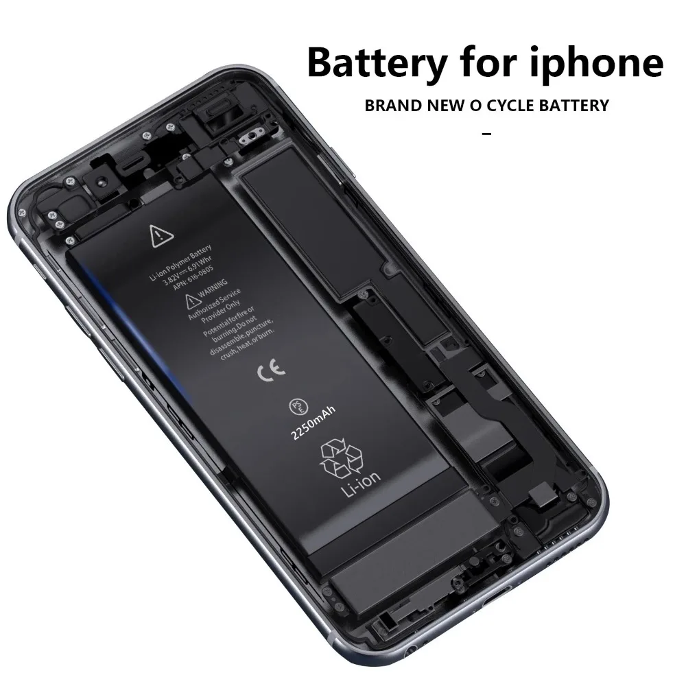 Replacement Battery For iPhone 11 X XR Xs Max 12 Pro max Mini 6 6S 7 8 Plus High Capacity Bateria with Repair Tools Kit