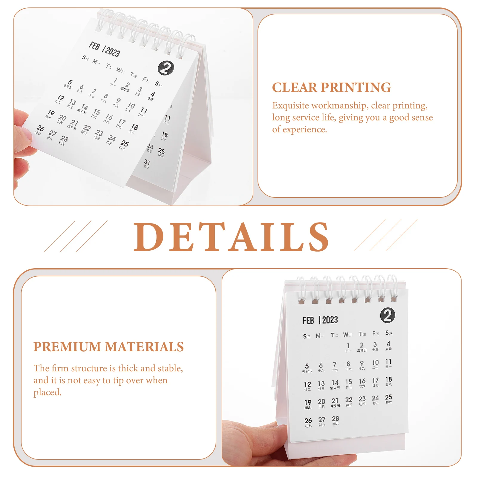 

Lovely Mini 2023 Small Desktop Calendar Pocket Calendar For Student Office Desk Decor Fresh Design Structure Long Life