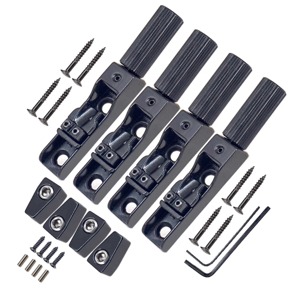 Bass Guitar Headless Bridge Assembly for Easy Use on 4 5 6 String Models Featuring Reliable Construction and Accessories