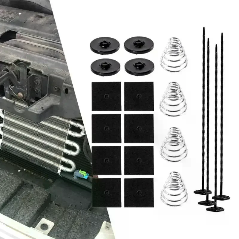 Electric Radiator Fan Tie Strap Mounting Kit Zip Ties Straps Tabs Springs For Car Air Conditioning Radiator Fan Accessories