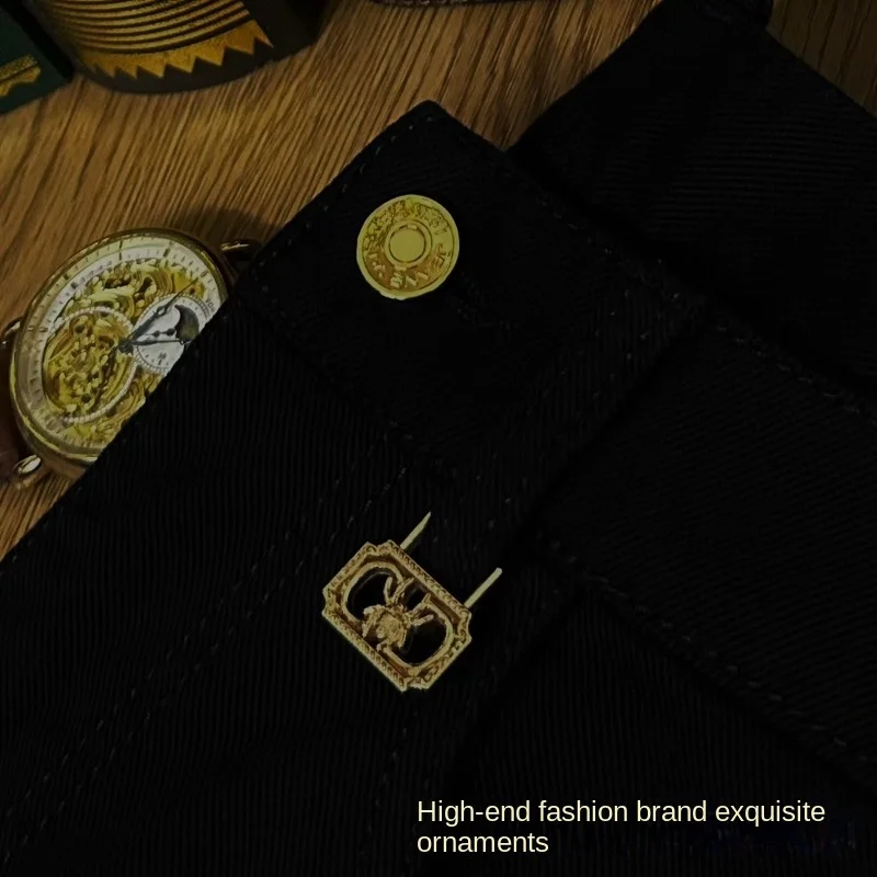 Fleece-Lined Thick Warm Jeans Men's Black Fashionable Simple Soft Comfortable Stretch Casual All-Match Slim Fit Skinny Trousers