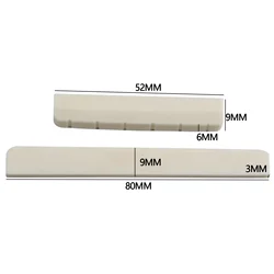 Utile 100% nuovissimo dado per chitarra di alta qualità Real Bone White 6 String Bone Bridge sella per chitarra classica per chitarra