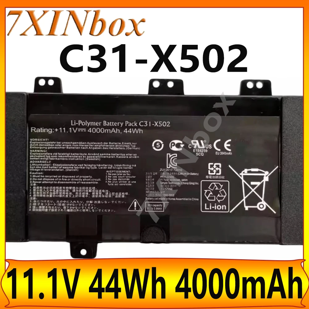 

7XINbox C31-X502 11,1 В 44 Втч 4000 мАч Аккумулятор для ноутбука Asus VivoBook X502 X502C X502CA для ультрабука S500C S500CA PU500C PU500C