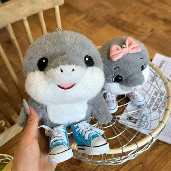 23cm Tung Tung Tung Sahur Plush Tralalelo Tralala Plush Toys Kawaii Shoe-wearing Shark…