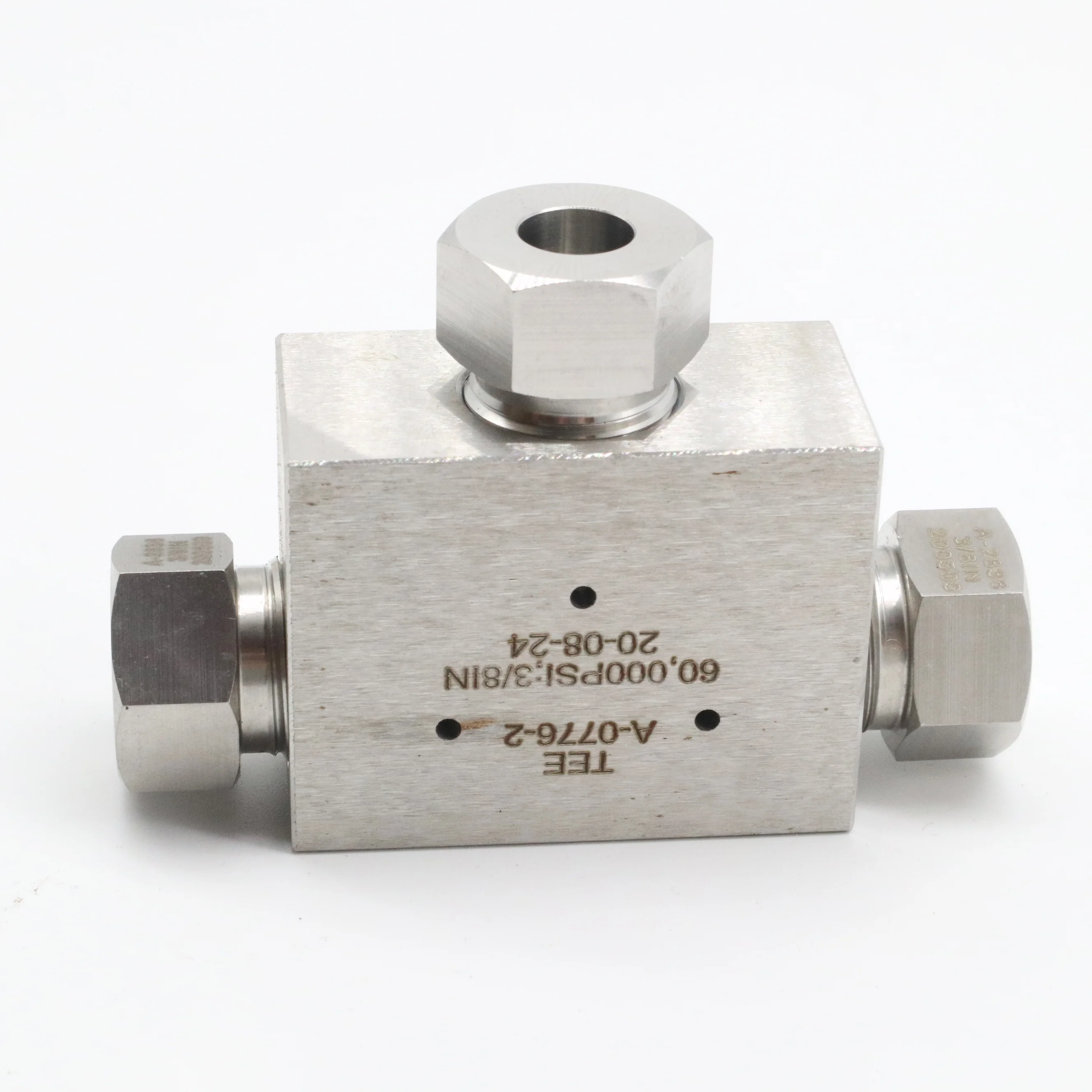 Waterjet Spare Parts High Pressure Pipe Fitting  TEE3/8 in   for Waterjet Cutting