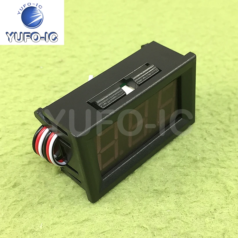 Free Ship 1PCS 0.56 Led Digital Voltmeter DC 0v-30.0v Reverse Connection Three-Wire DC Voltmeter Head