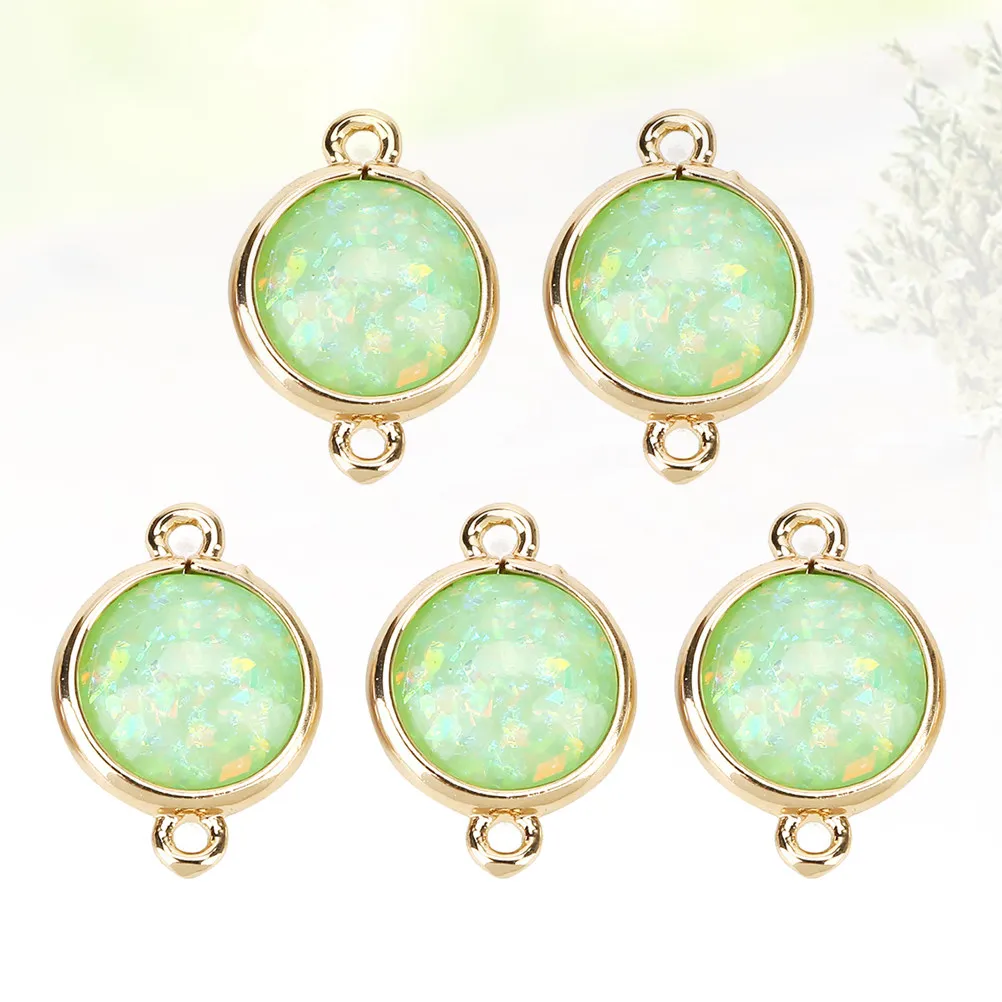 

5Pcs Resin Geode Pendant DIY Jewelry Making Supplies Double Sided Stylish Dangler for Necklace Bracelet Keychain Scrapbooking