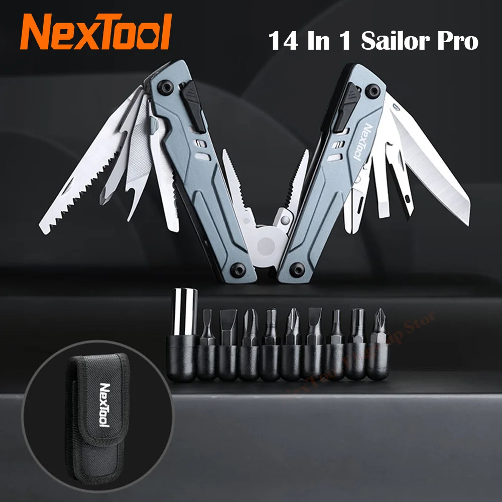 NexTool 14 IN 1 Sailor Pro Folding Pliers Multitool Pocket Knife Tools Multifunctional Hand Tools Cable Camping Gear Multi-tools