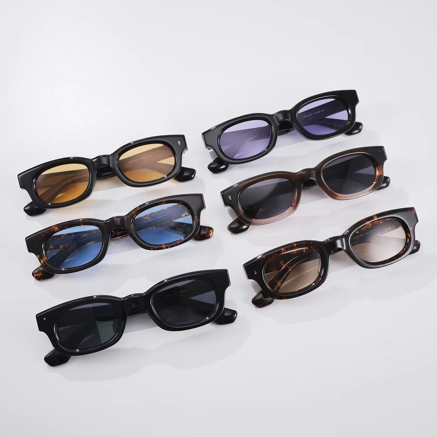 High Quality Classic Acetate Women Sunglasses Ultraviolet Protection Men Sunglasses Support Prescription Lenses Customized Logo
