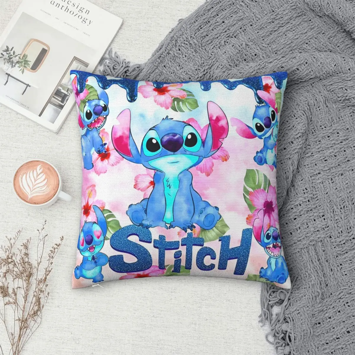 لطيف مضحك غرزة المخدة غطاء وسادة بوليستر وسادة للديكور غطاء غرفة المعيشة دروبشيبينغ 18' #4