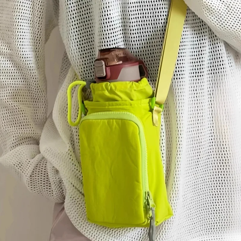 

Outdoor Bottle Pouch Phone Crossbody Bottle Pouch Drawstring Sport Handsfree Bottle Pouch Casual Unisex Sling Organizer