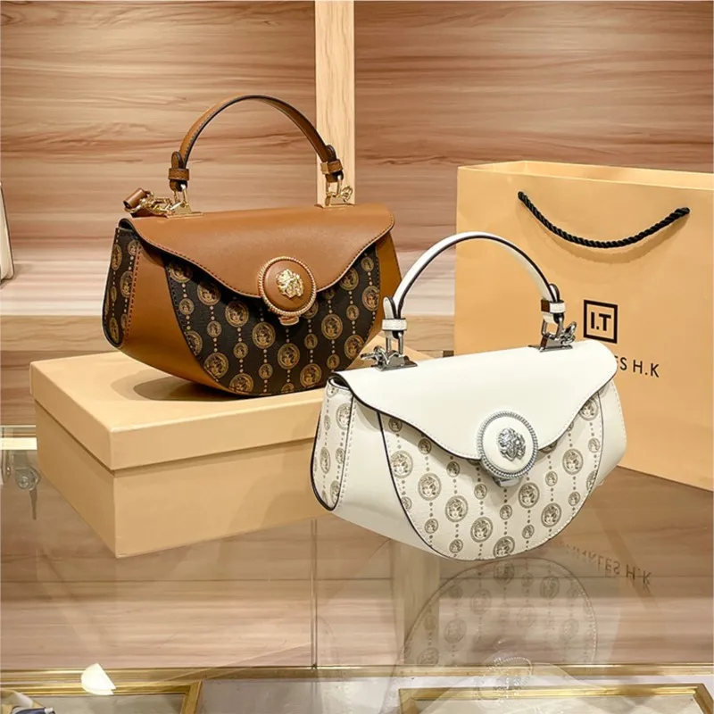 Light luxury brand women's handbag 2025 new design, high-end feeling, spring and summer single shoulder crossbody bag, fashionab