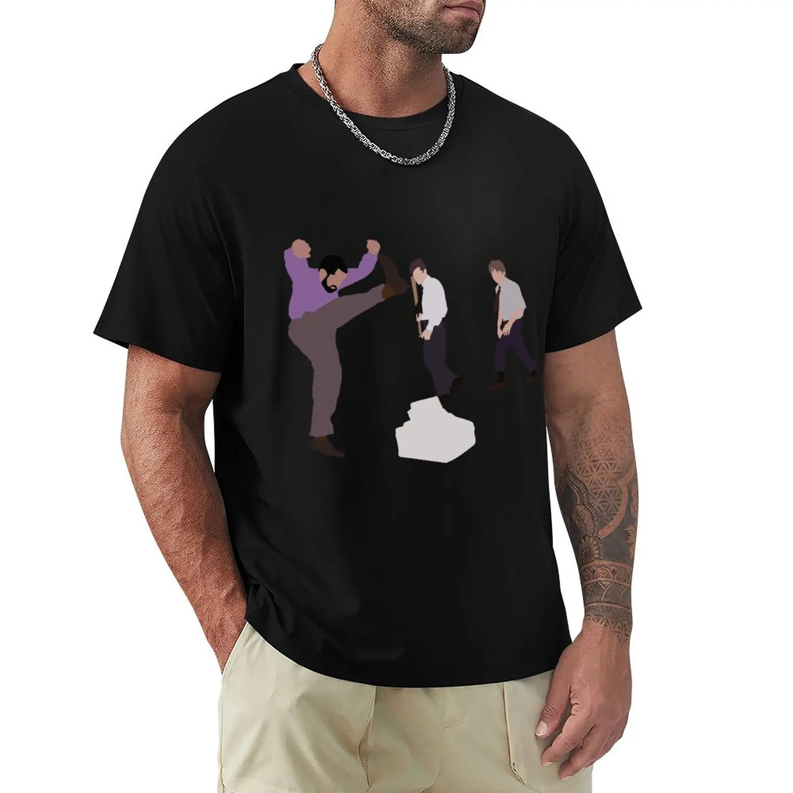 Office Space printer T-Shirt Plus Size Gym Sports T-Shirt
