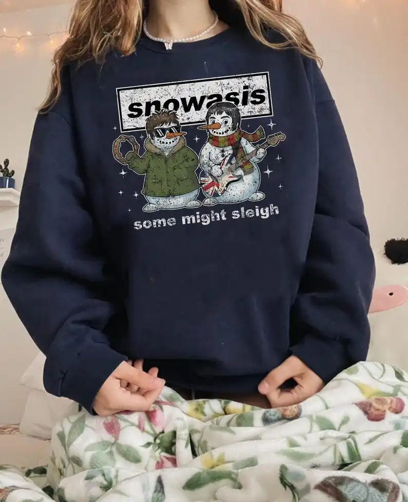 مضحك عيد الميلاد البلوز الذكور الثلج هدية عيد الميلاد لعشاق الموسيقى عيد الميلاد البلوز الربيع والخريف البلوز النساء الرجال #2