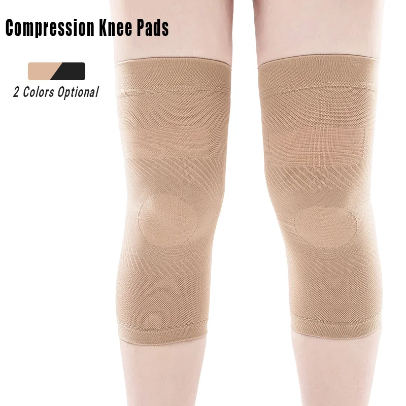 Legbeauty Men Women Protective Knee Wrap Brace Support Fitness Elastic Medical Compression Knee Pad Sleeve with Silicone Band