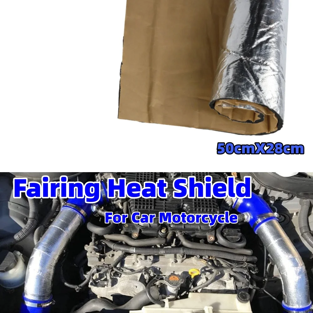 

Car Motorcycle Fairing Heat Shield Soundproofing Insulation Cotton Exhaust Pipe Heat Shield Foil Door Trunk Anti Noise Pad