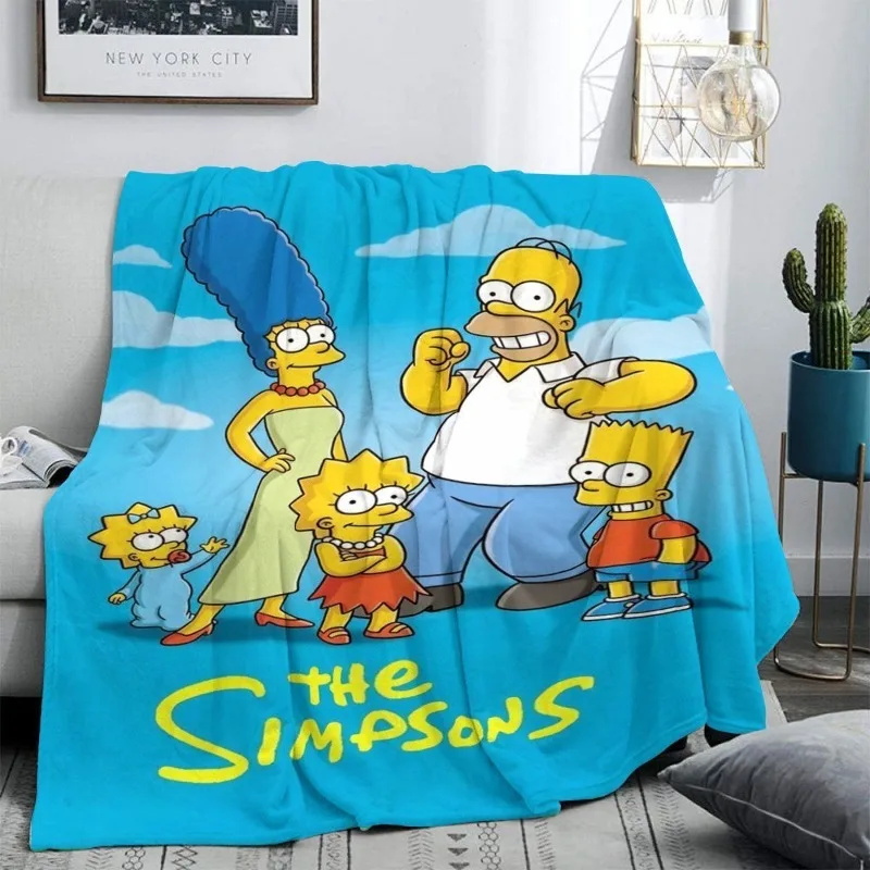 Neue The Simpsons Homer Bart Lisa Abe Kreative Cartoon-Flanelldecke Weiche und bequeme Decke für die Mittagspause und für klimatisierte Räume – Detail 6