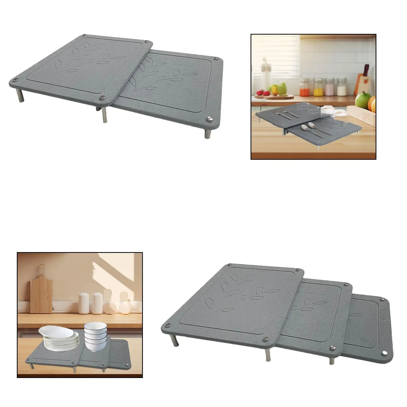 Quick Drying Nesting Stone Dish Drying Mat Water Absorbing Non Slip Pad for Kitchen Accessories